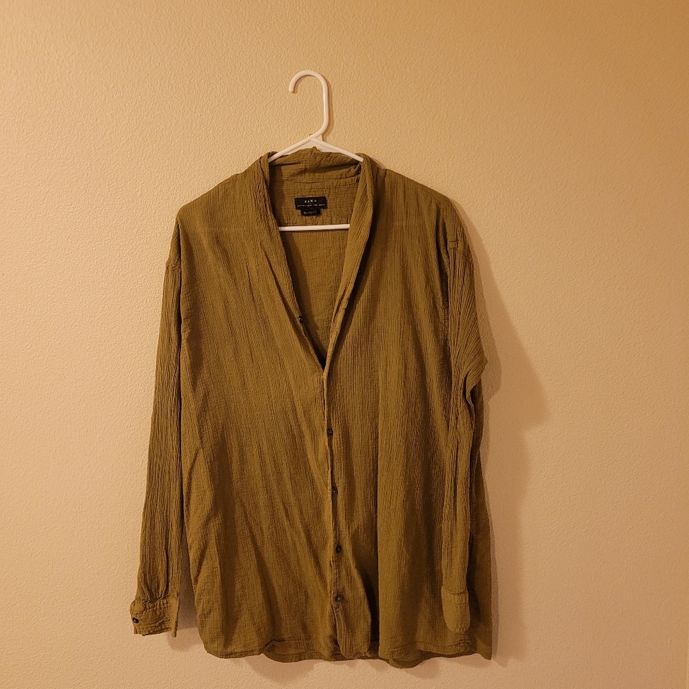 Zara flowy button up